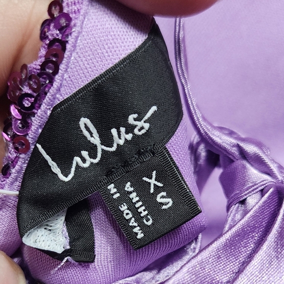 Lulus Definite Glamour Lavender Sequin Bustier Maxi Dress XS Wedding Party - Picture 11 of 11